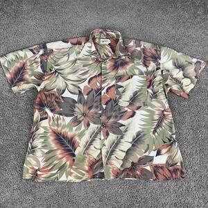 Vintage J.T. Beckett Shirt Mens XL Multicolor Hawaiian Aloha Cotton Button Front